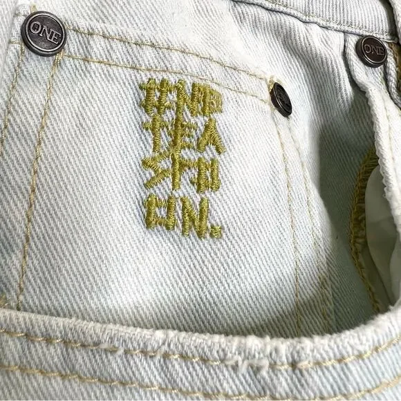 One Teaspoon Jackson Utility Mid Waist Wide Leg Jeans Le Surf 31 NEW - Picture 4 of 14